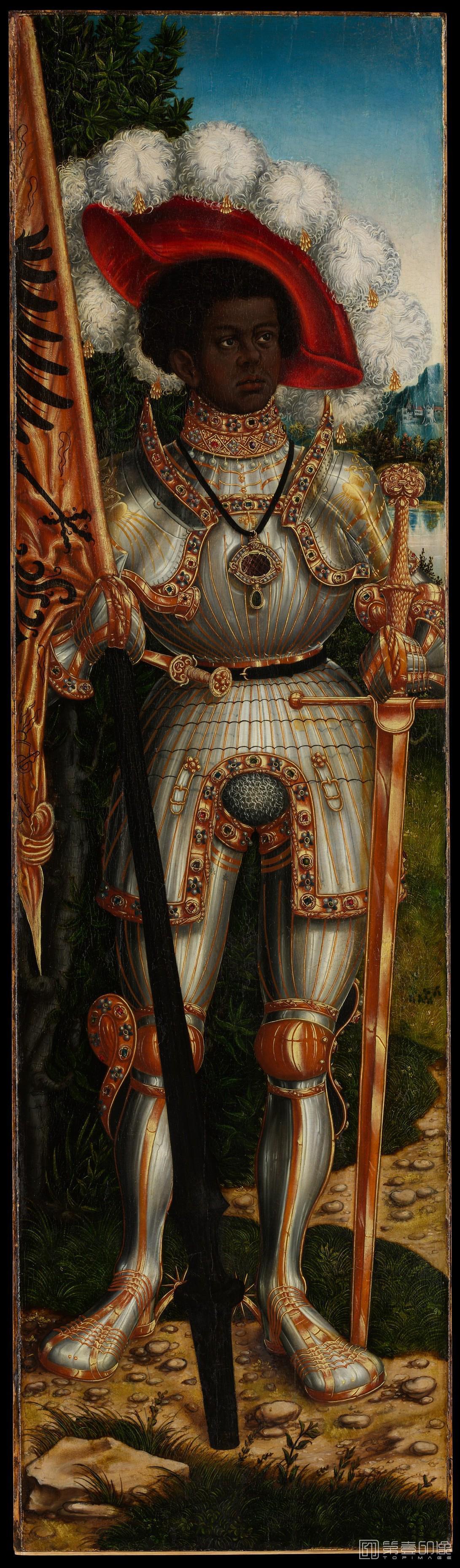 油画-美国纽约大都会美术馆油画藏画-Lucas Cranach the Elder and WorkshopSaint Maurice-1496